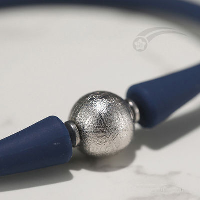 Corda elástica de silicone pulseira de contas de meteorito 10 mm Unisex Moderno