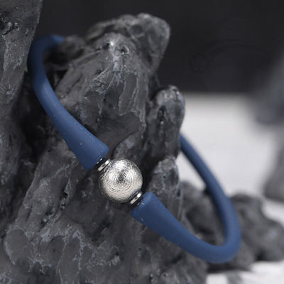 Corda elástica de silicone pulseira de contas de meteorito 10 mm Unisex Moderno