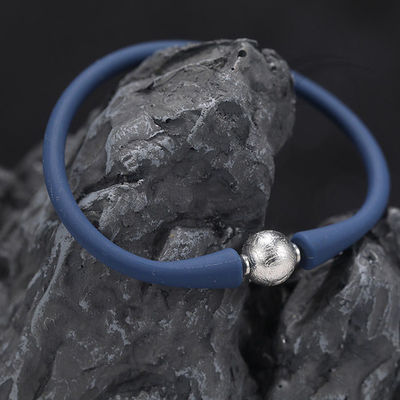 Corda elástica de silicone pulseira de contas de meteorito 10 mm Unisex Moderno