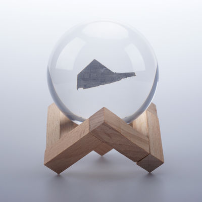 Artesanato de resina Meteorito Regalo Esfera espacial Regalo Esfera de cristal transparente de 80 mm