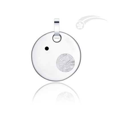 Cosmos Mens Meteorito Pendente Aço inoxidável Jóias Pendente redondo Unisex