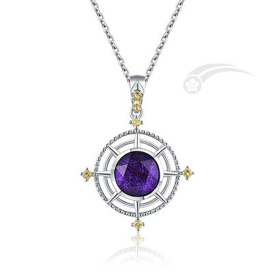 Wheel Of Life Meteorite 925 Sterling Silver Pendant 8mm Estrela