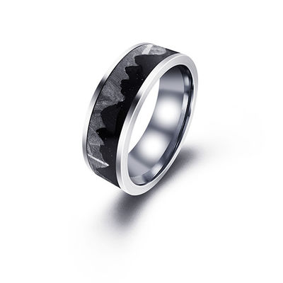 OEM Starry Night Mens Meteorite Ring Wedding Band Um Símbolo Celestial Do Amor