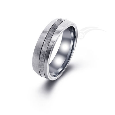 Vários tamanhos compatíveis Meteorite Wedding Bands Design atraente